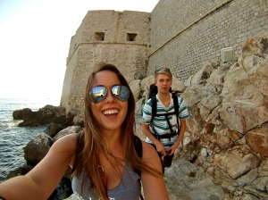 exploring around the old fort in dubrovnik